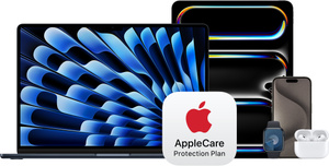 Logo AppleCare+, MacBook, iPad, iPhone, Apple Watch, AirPods