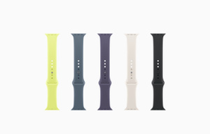 Sport Band colors: neon yellow, anchor blue, purple fog, black, starlight