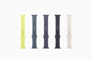 Sport Band colors: neon yellow, anchor blue, purple fog, black, starlight