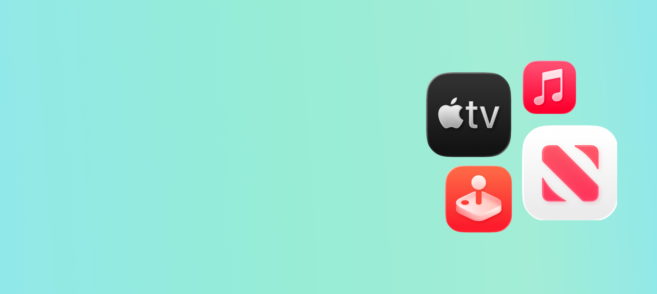 Apple TV, Apple Music, Apple Arcade, Apple News+