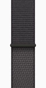 Sport Loop band, dark gray color, soft double layer nylon weave, hook-and-loop fastener