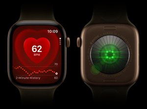 Apple Watch heart rate sensor