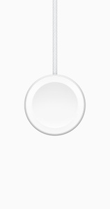 Circular magnetic connector of the 1 meter braided Apple Watch Magnetic Fast Charger to USB-C Cable.