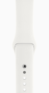 Apple Watch Series 3 (GPS) met 38‐mm kast van zilverkleurig aluminium, wit  sportbandje - Apple (NL)