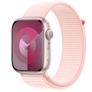 Apple Watch Series 9 GPS, 45 mm Aluminiumgehäuse Rosé, Sport Loop 