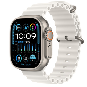 Apple Watch Ultra GPS + Cellular, 49mm Titanium Case with White Ocean