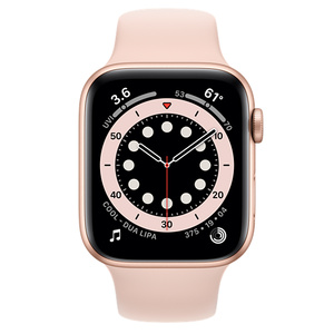 Refurbished Apple Watch Series 6 GPS + Cellular, 44mm Gold Aluminium Case with Pink Sand Sport Band - Apple (UK) Refurbished Apple Watch Series 6 GPS + Cellular, 44mm Gold Aluminium Case with Pink Sand Sport Band - Apple (UK)
