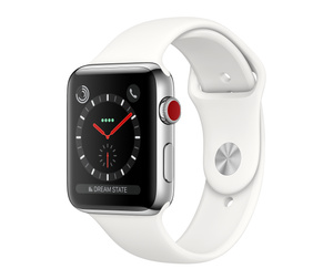 apple watch 4 stainless steel white sport band