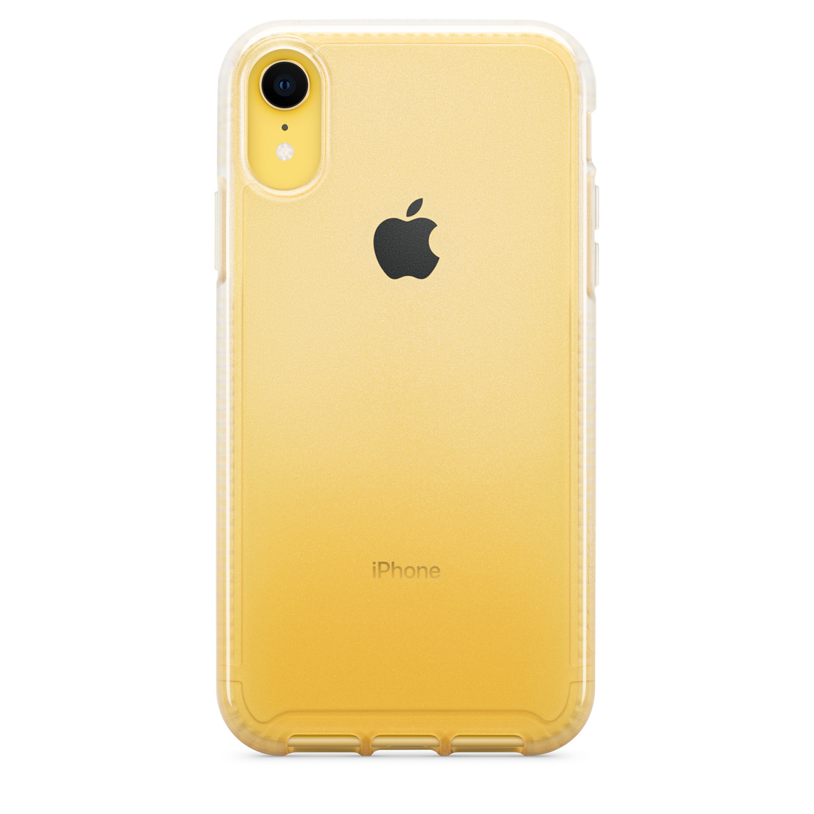 coque iphone xr transparente jaune