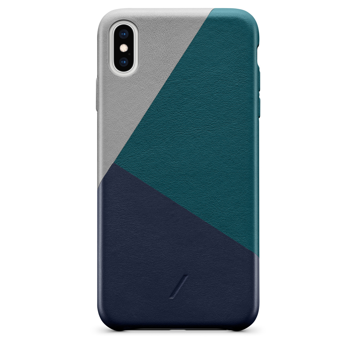 coque en cuir clic marquetry native union pour iphone xs max