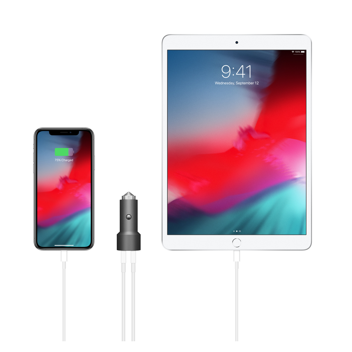 mophie dual usb a arac ici sarj cihazi