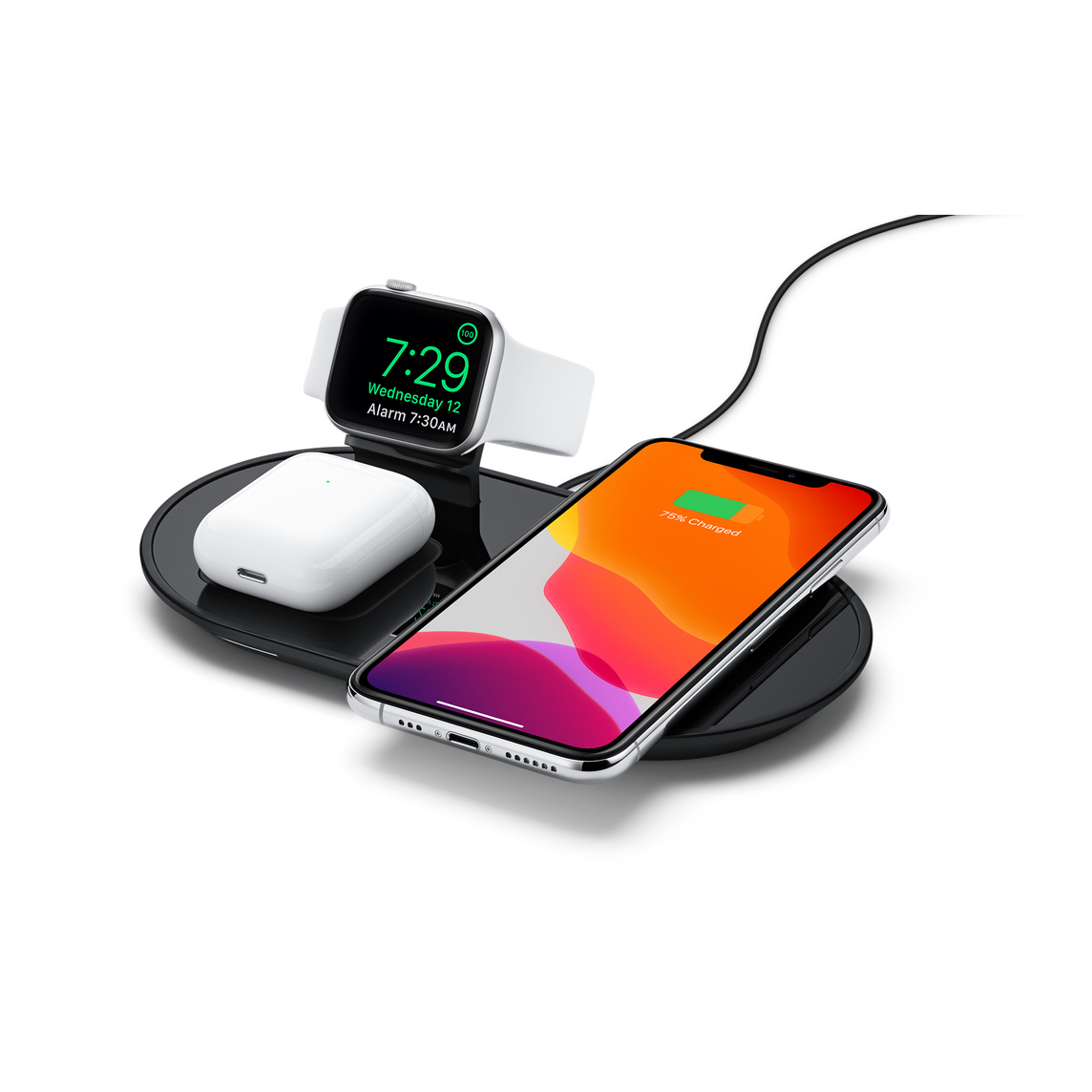 QI snabbladdare 3 i 1 iPhone, Apple Watch, AirPods QI snabbladdare 3 i 1 iPhone, Apple Watch, AirPods