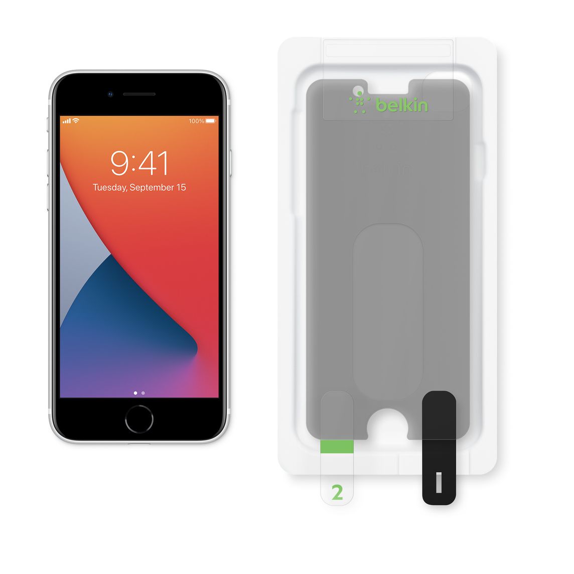 iphone 7 8 se icin belkin invisiglass ultra privacy ekran koruyucu