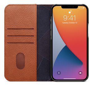 Etui Portefeuille En Cuir Decoded Pour Iphone 12 Pro Max Marron Apple Fr