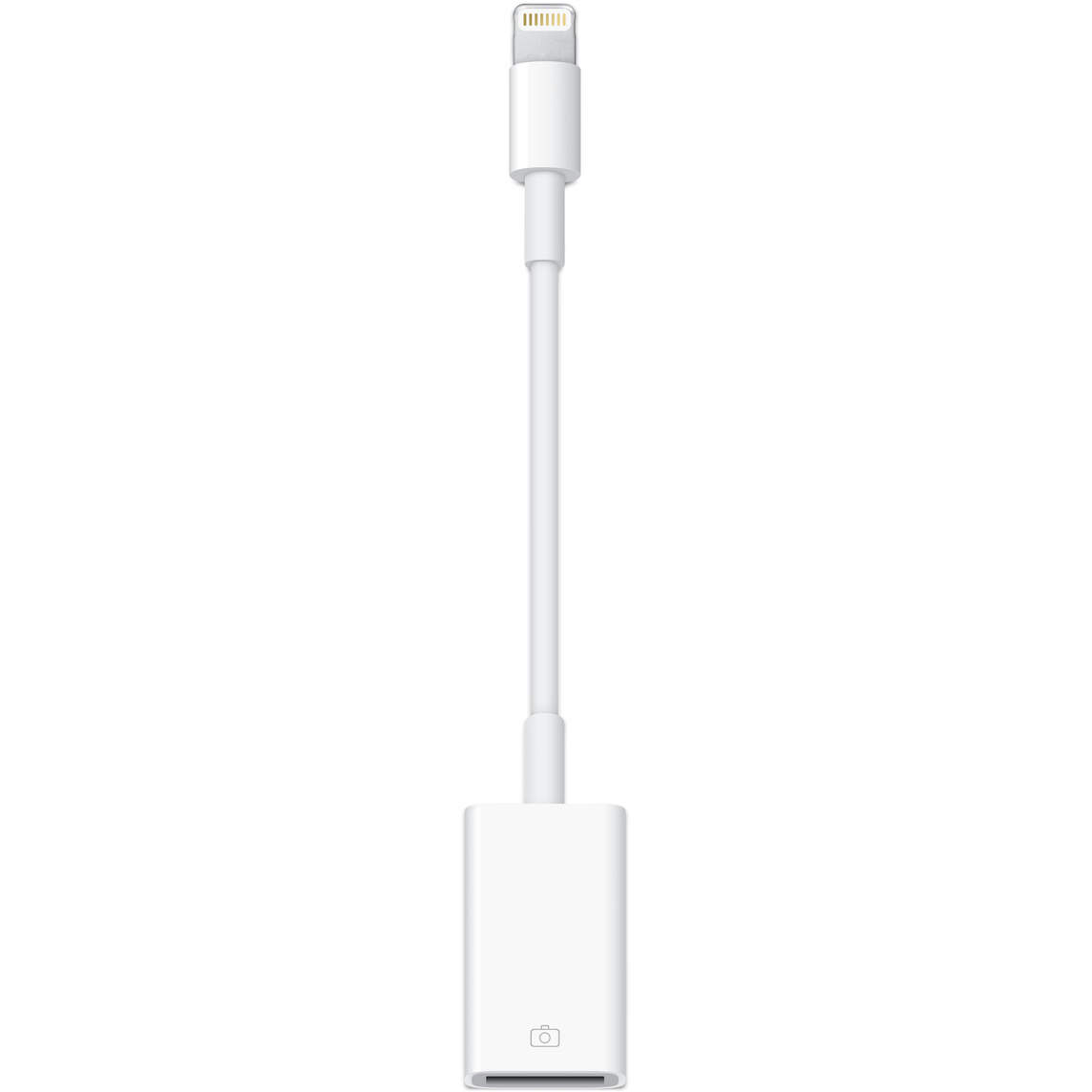 Lightning-til-USB-adapteren for kamera gjør det enkelt å overføre bilder og videoer fra et digitalt kamera til iPad eller iPhone.