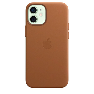 Iphone 12 Mini Leather Case With Magsafe Saddle Brown Apple Uk