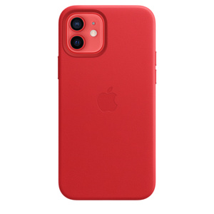 Iphone 12 12 Pro Leather Case With Magsafe Product Red Apple Uk