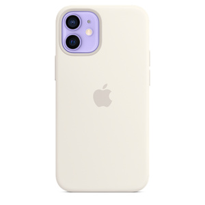 Iphone 12 Mini Silicone Case With Magsafe White Apple In