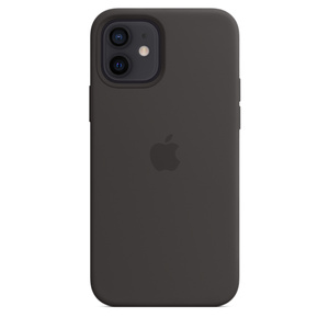 Iphone 12 12 Pro Silicone Case With Magsafe Black Apple In