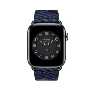Apple Watch Hermès - 44mm Noir/Bleu Saphir Jumping Single Tour 