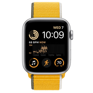 Apple Watch Se Gps 44mm Silver Aluminium Case With Sunflower Sport Loop Apple Uk