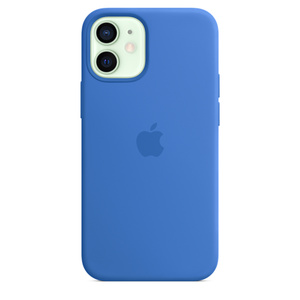 Iphone 12 Mini Silicone Case With Magsafe Capri Blue Apple Uk