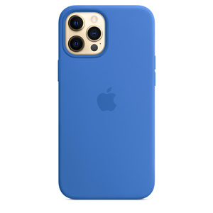 Iphone 12 Pro Max Silicone Case With Magsafe Capri Blue Apple In