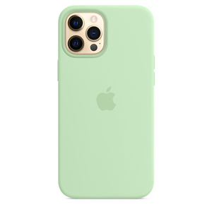 Iphone 12 Pro Max Silicone Case With Magsafe Pistachio Apple Uk