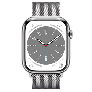 Apple Watch Series 8 (GPS + - Caja de acero inoxidable en plata de mm - Pulsera Milanese Loop en plata - Apple