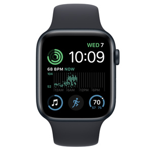 Apple Watch SE GPS, Boîtier en aluminium minuit de 44 mm, Bracelet