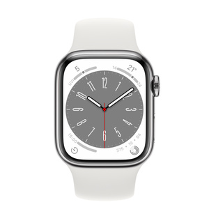 apple watch black with white band