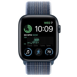 Apple Watch SE GPS • Koperta 44 mm z aluminium w kolorze północy • Opaska sportowa w kolorze
