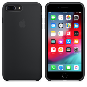 Iphone 8 Plus 7 Plus Silicone Case Black Apple Uk
