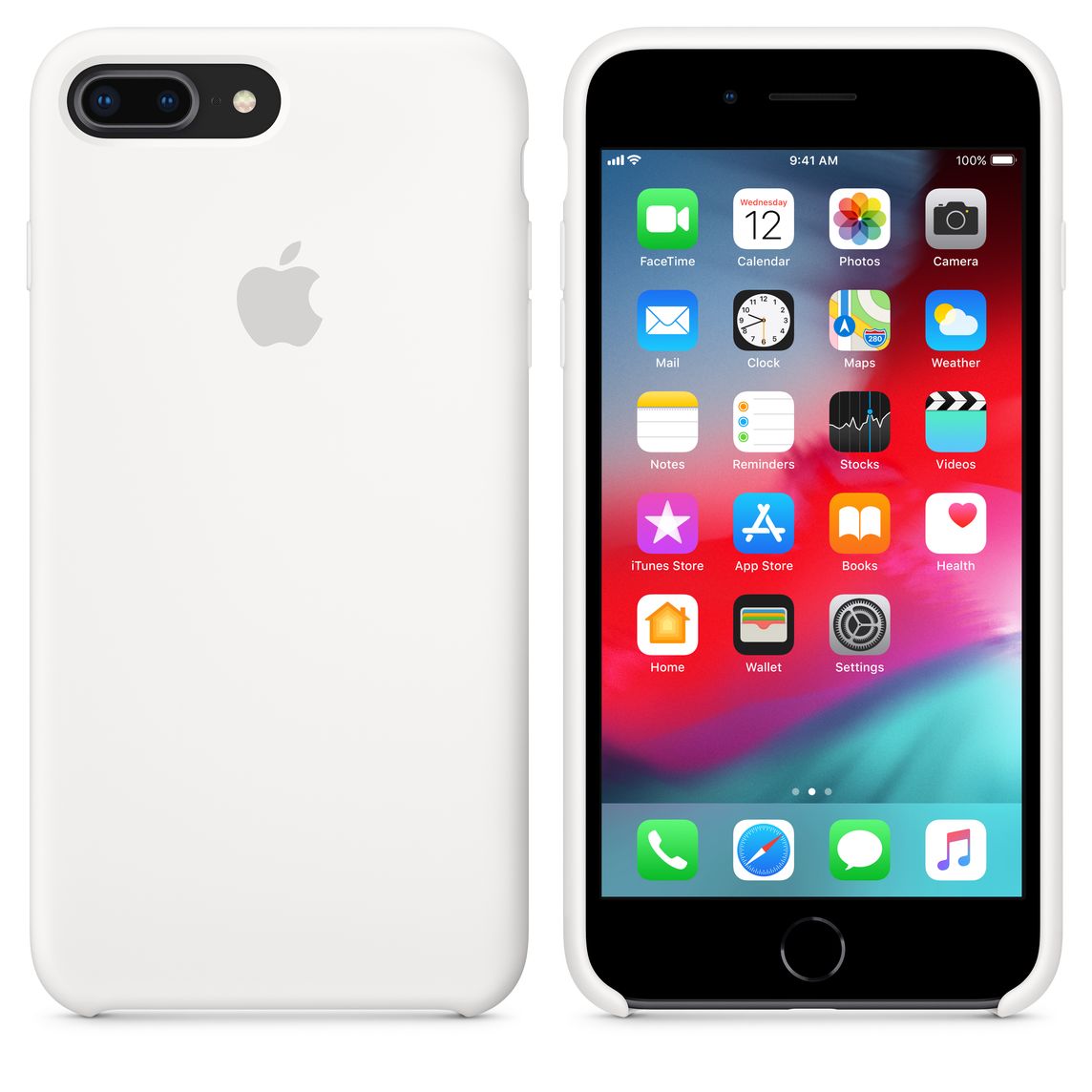 iphone 8 plus 7 plus icin silikon kilif beyaz