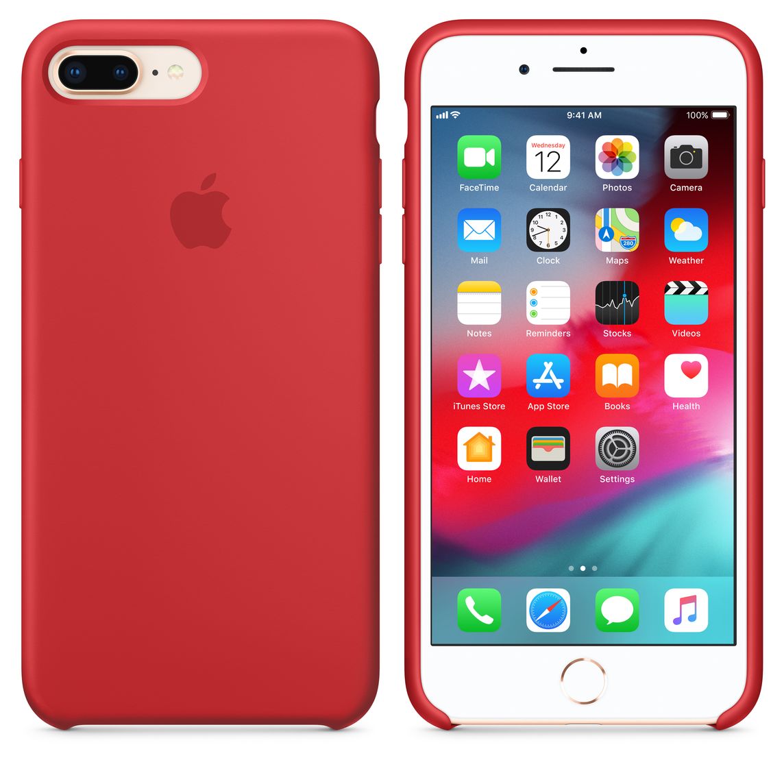 iphone 8 plus 7 plus icin silikon kilif product red