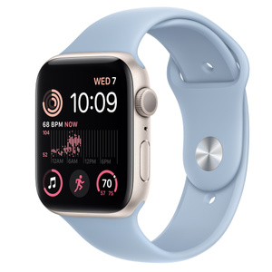 Köp Apple Watch SE (GPS) • 44 mm aluminiumboett stjärnglans • Sportband