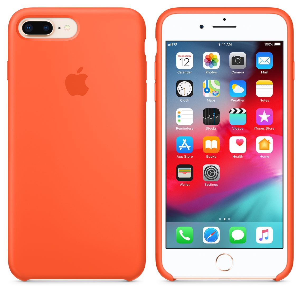 coque iphone 8 apple orange