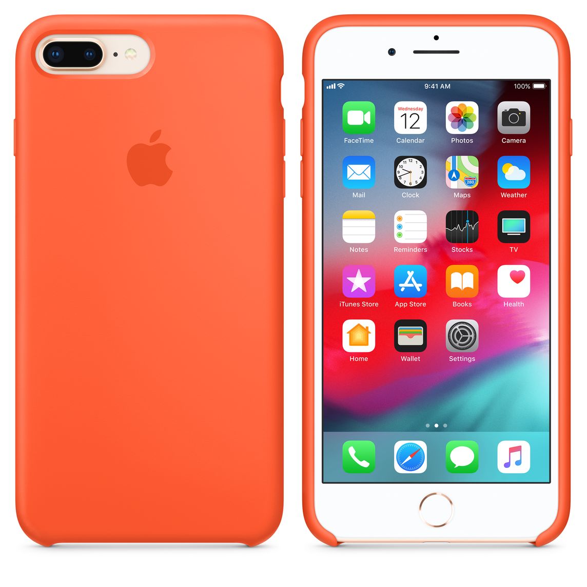 coque iphone 8 plus orange fluo