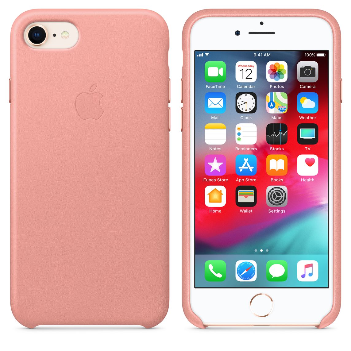 coque iphone 8 apple rose pale