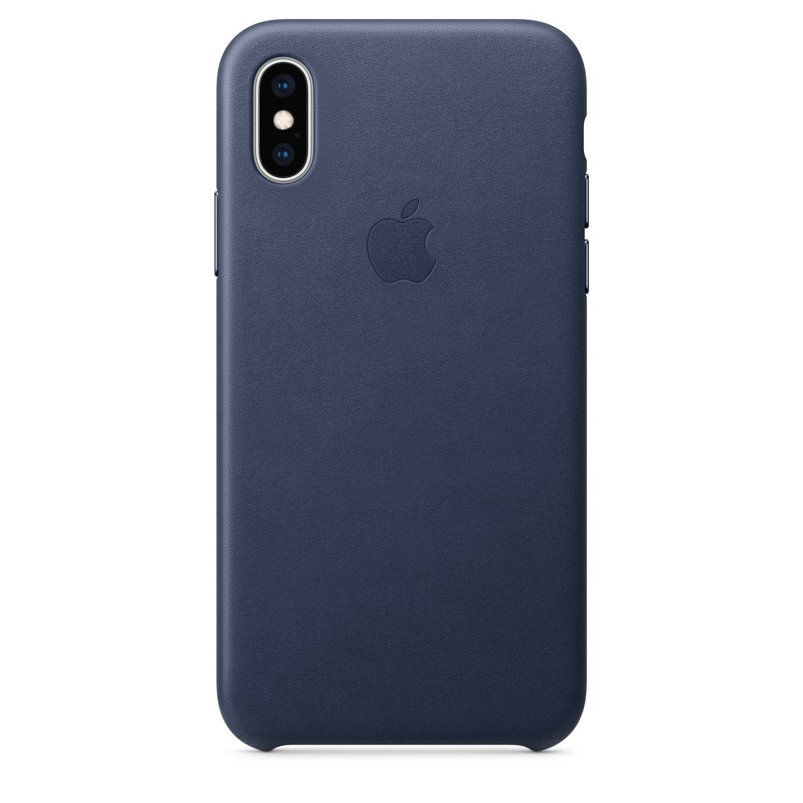 apple coque en cuir pour iphone x - bleu nuit apple coque en cuir pour iphone x - bleu nuit