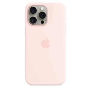 iPhone 15 Pro Max Silicone Case with MagSafe Light Pink Apple (IN)