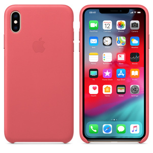 Iphone Xs Max Leather Case Peony Pink Apple Uk