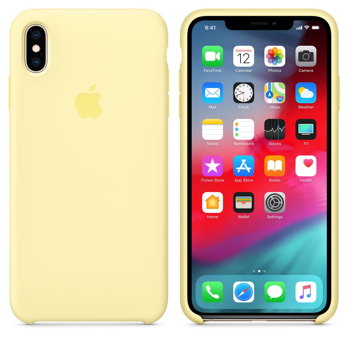 coque iphone xs jaune pastel