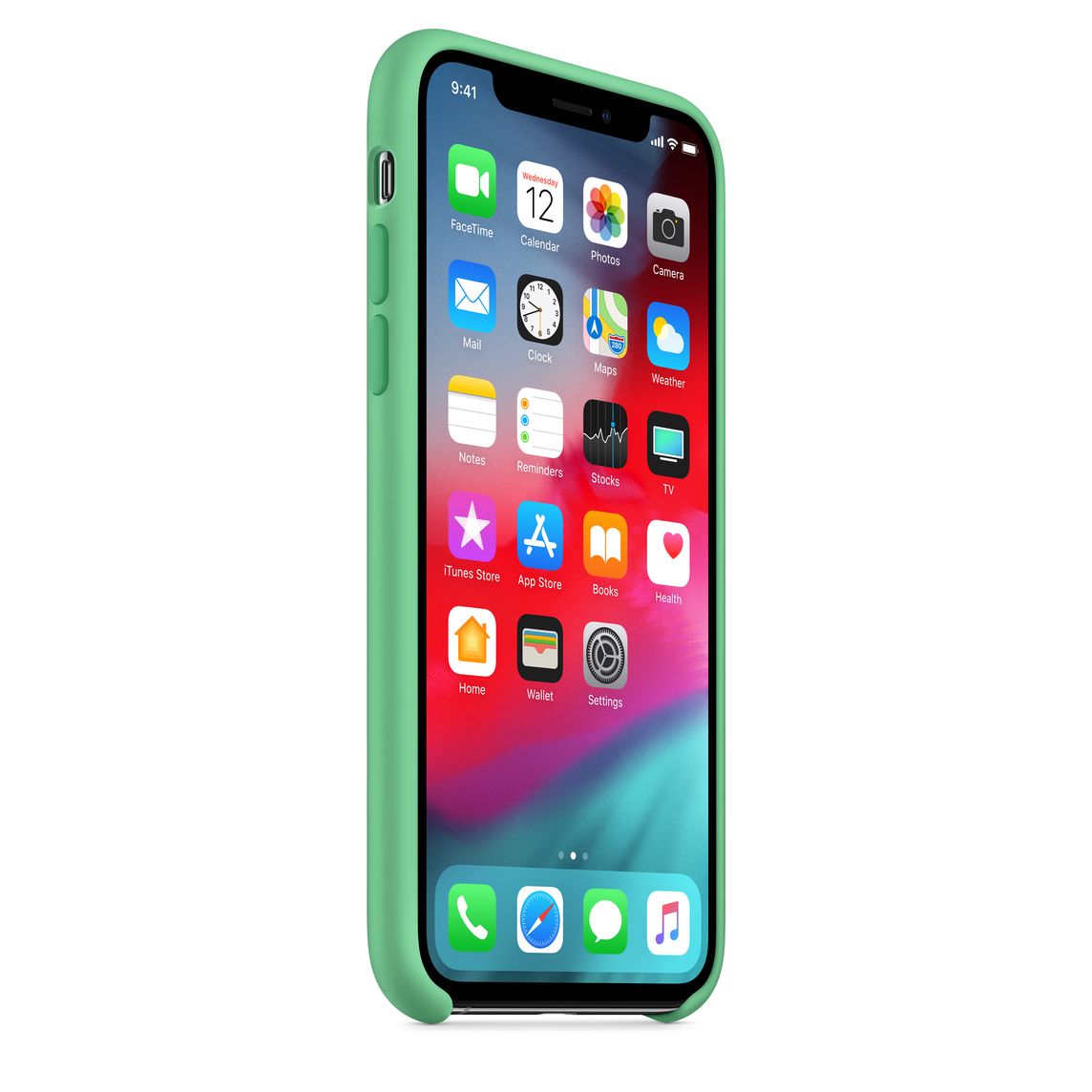 coque iphone xs menthe verte