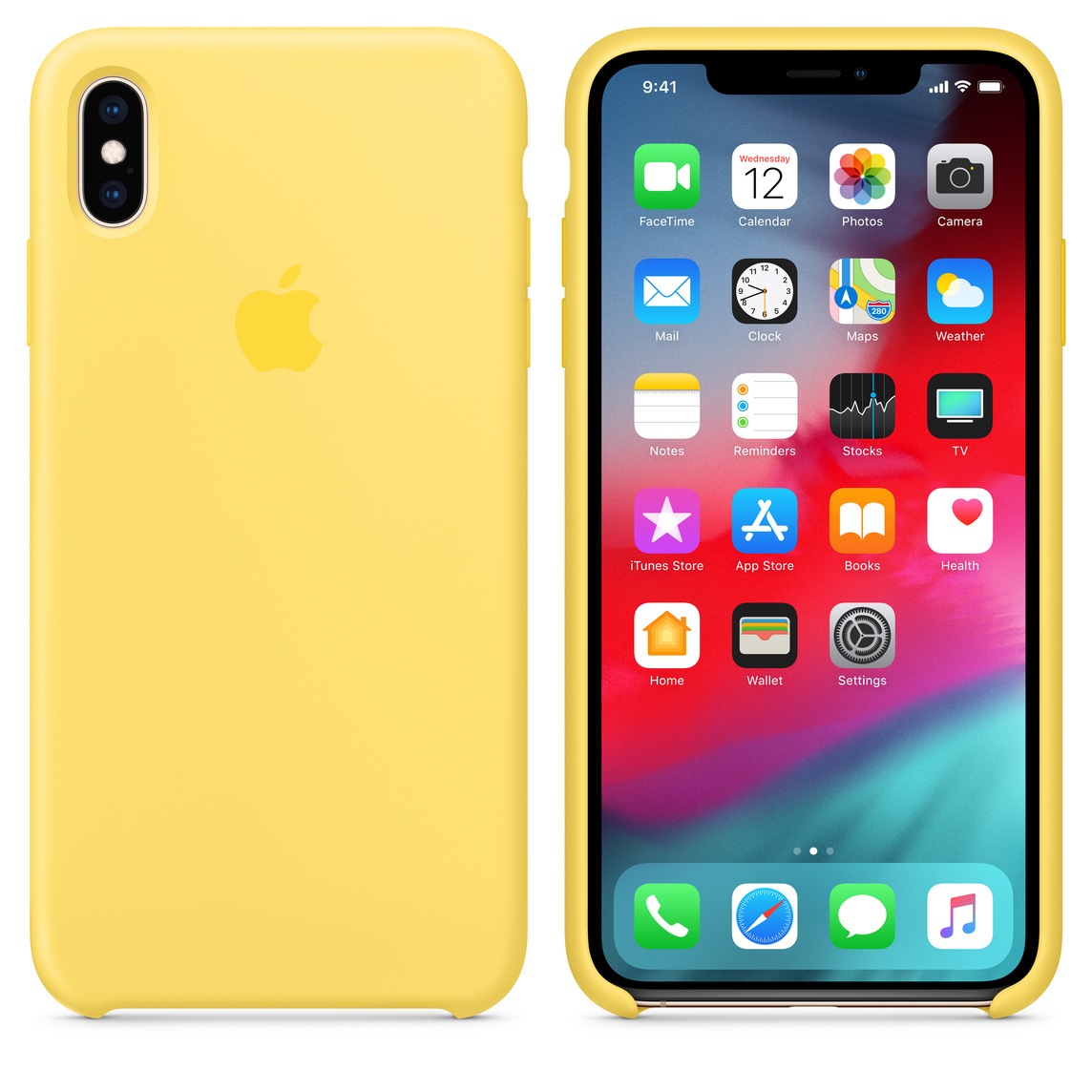 coque iphone xs max jaune canari