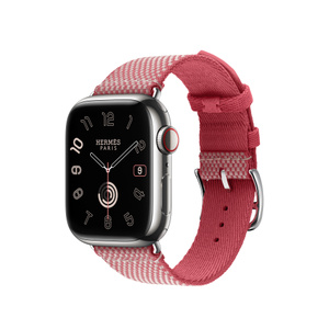 Apple Watch Hermès - 41mm Framboise/Écru Toile H Single Tour 