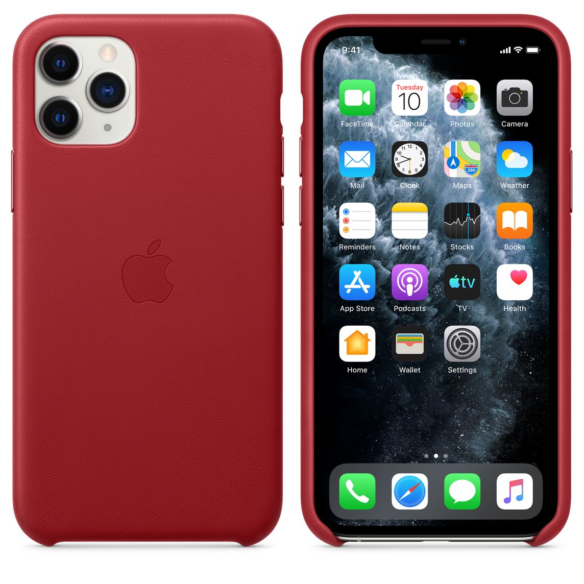 Iphone 11 Pro Icin Deri Kilif Product Red Apple Tr