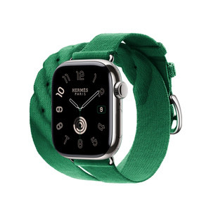 新品Apple Watch ふりかけれ エルメス 46mmキリム ブルー・ドゥ・フランス
