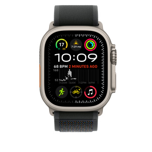49mm Black Trail Loop - M/L - Natural Titanium Finish - Apple (AE)