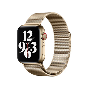 gold apple watch milanese loop